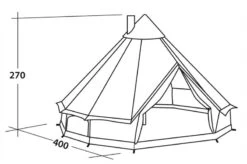 Robens Klondike Tipi Tent 2023 -Outdoor Tent Shop 130144 klondike drawing perspective 9
