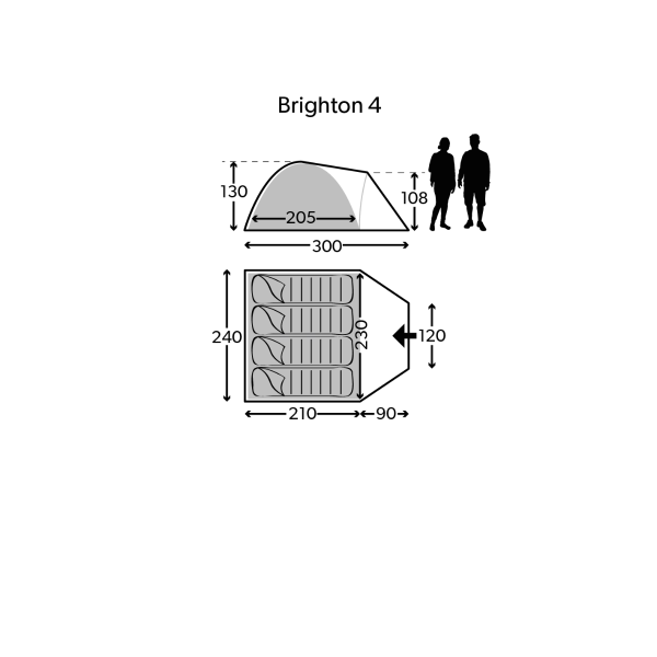 Kampa Brighton 4 Tent 2023 2 Kampa Brighton 4 Tent 2023 - Image 2