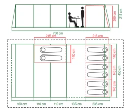 Coleman Weathermaster 8XL Air Tent 2023 -Outdoor Tent Shop coleman weathermaster 8xl floorplan 1