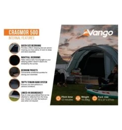 Vango Cragmor 500 (Poled) Tent 2023 -Outdoor Tent Shop cragmor 500 image 4