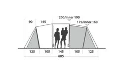 Easy Camp Huntsville Twin 600 Tent -Outdoor Tent Shop easy camp huntsville twin 600 dimension image 3