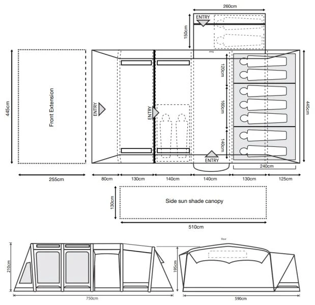 Outdoor Revolution Kalahari PC 7.0 Tent 2022 2 Outdoor Revolution Kalahari PC 7.0 Tent 2022 - Image 2