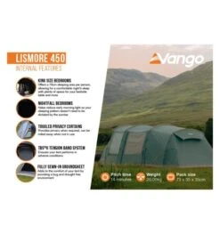 Vango Lismore 450 (Poled) Tent 2023 (Incl. Footprint) -Outdoor Tent Shop lismore 450 image 4