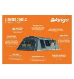 Vango Lismore 700DLX (Poled) Tent 2023 (Incl. Footprint) -Outdoor Tent Shop lismore 700dlx image 3