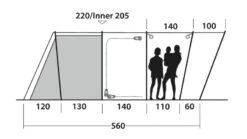 Outwell Montana 6PE Tent 2023 -Outdoor Tent Shop montana 6pe dimensions 3