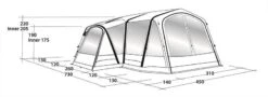 Outwell Airville 4SA Tent 2020 -Outdoor Tent Shop outwell airville 4sa drawing perspective 2