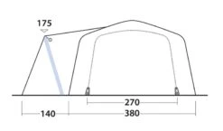 Outwell Airville 6SA Tent 2023 -Outdoor Tent Shop outwell airville 6sa tent 111193 drawing other5