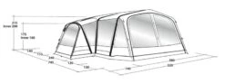 Outwell Airville 6SA Tent 2023 -Outdoor Tent Shop outwell airville 6sa tent 111193 drawing perspective2