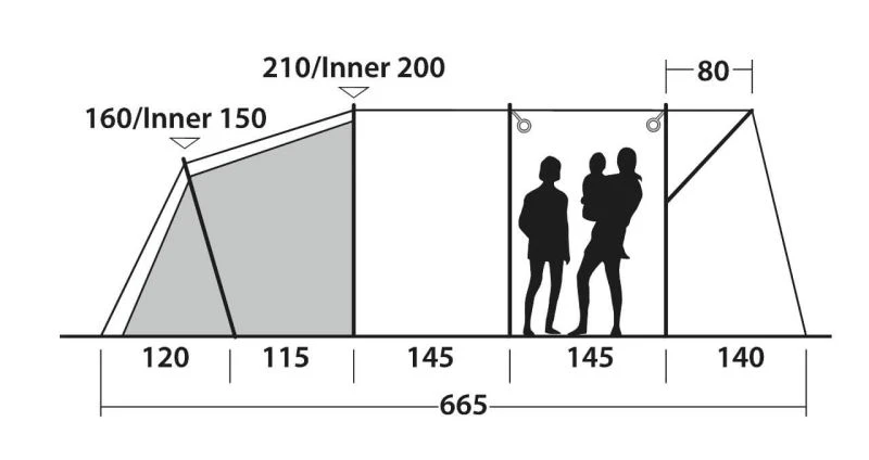 Outwell Greenwood 6 Tent 2022 3 Outwell Greenwood 6 Tent 2022 - Image 3