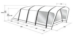 Outwell Hayward Lake 6ATC Tent 2022 -Outdoor Tent Shop outwell hayward lake 6atc dimensions image 1