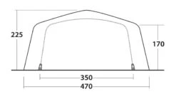 Outwell Knoxville 7SA Tent 2023 -Outdoor Tent Shop outwell knoxville 7sa tent 111194 drawing other5