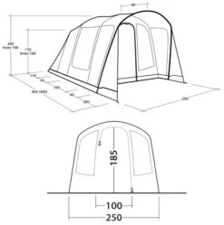 Outwell Sunhill 3 Air Tent 2024 -Outdoor Tent Shop outwell sunhill 3 air dimensions image 2