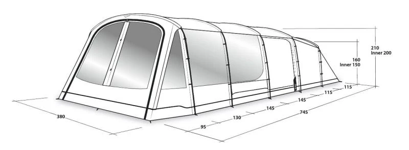 Outwell Winwood 8 Tent 2022 4 Outwell Winwood 8 Tent 2022 - Image 4