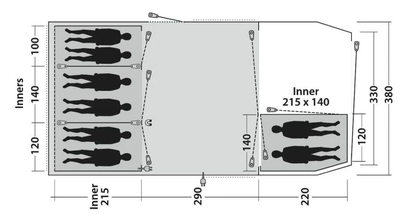 Outwell Winwood 8 Tent 2022 2 Outwell Winwood 8 Tent 2022 - Image 2