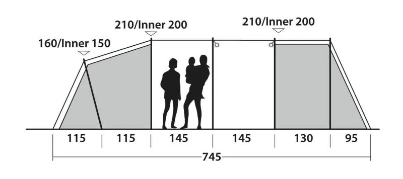 Outwell Winwood 8 Tent 2022 3 Outwell Winwood 8 Tent 2022 - Image 3