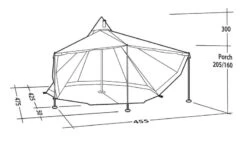 Robens Chinook Ursa PRS Tipi Tent 2023 -Outdoor Tent Shop robens chinook ursa prs dimensions image 2