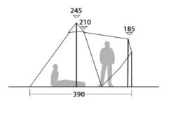 Robens Chinook Ursa S Tipi Tent 2022 -Outdoor Tent Shop robens chinook ursa s tent 130287 drawing other4