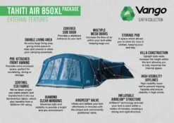 Vango Tahiti Air 850XL Airbeam Tent 2023 -Outdoor Tent Shop tahiti 2023 image 2